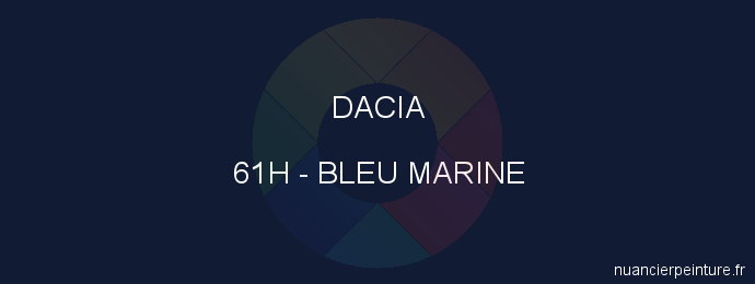 Peinture Dacia 61H Bleu Marine