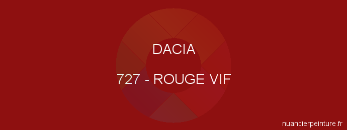 Peinture Dacia 727 Rouge Vif