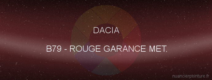 Peinture Dacia B79 Rouge Garance Met.