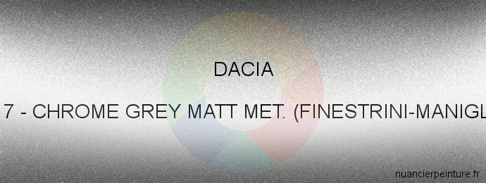 Peinture Dacia BU0717 Chrome Grey Matt Met. (finestrini-maniglie-p.u