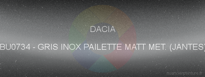 Peinture Dacia BU0734 Gris Inox Pailette Matt Met. (jantes)