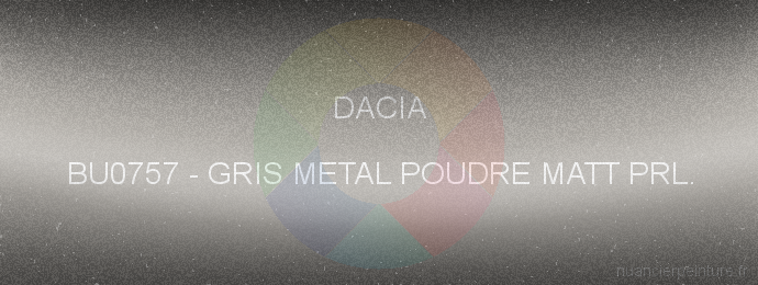 Peinture Dacia BU0757 Gris Metal Poudre Matt Prl.