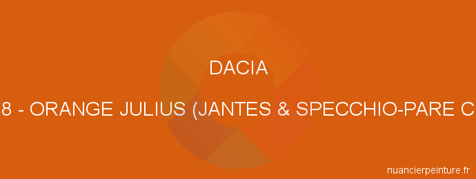 Peinture Dacia BU0918 Orange Julius (jantes & Specchio-pare Chocs)