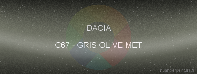 Peinture Dacia C67 Gris Olive Met.