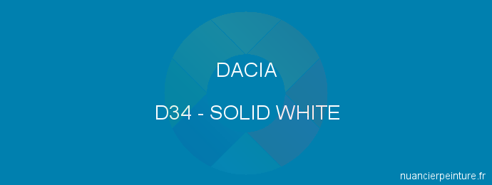 Peinture Dacia D34 Solid White