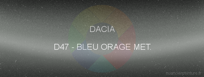 Peinture Dacia D47 Bleu Orage Met.