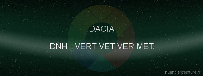 Peinture Dacia DNH Vert Vetiver Met.