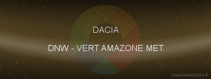 Peinture Dacia DNW Vert Amazone Met.