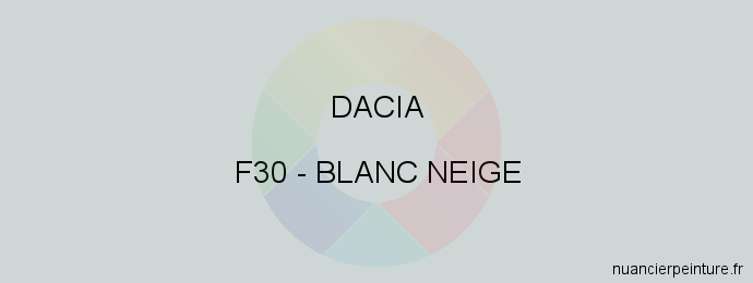 Peinture Dacia F30 Blanc Neige