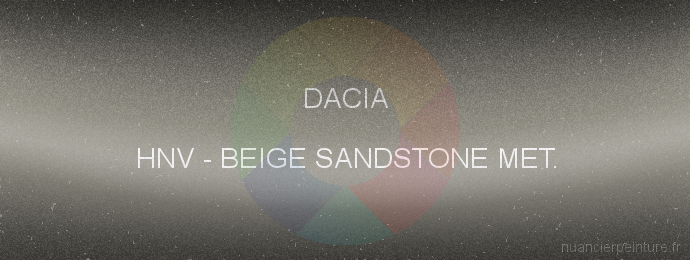 Peinture Dacia HNV Beige Sandstone Met.