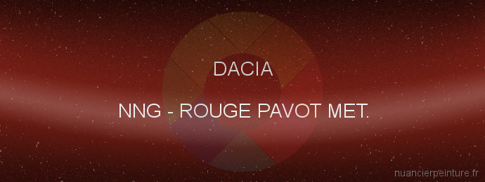 Peinture Dacia NNG Rouge Pavot Met.