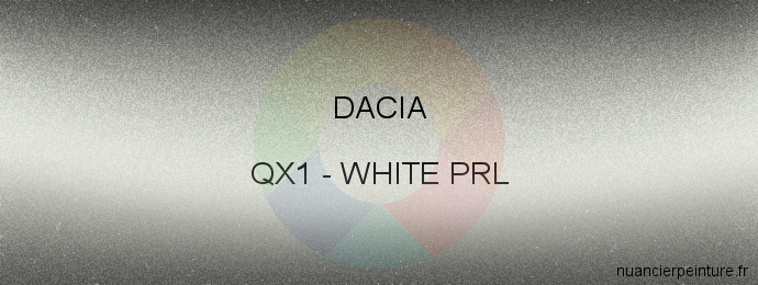 Peinture Dacia QX1 White Prl