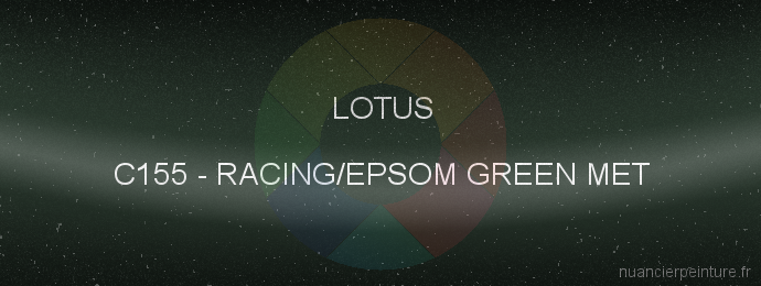 Peinture Lotus C155 Racing/epsom Green Met